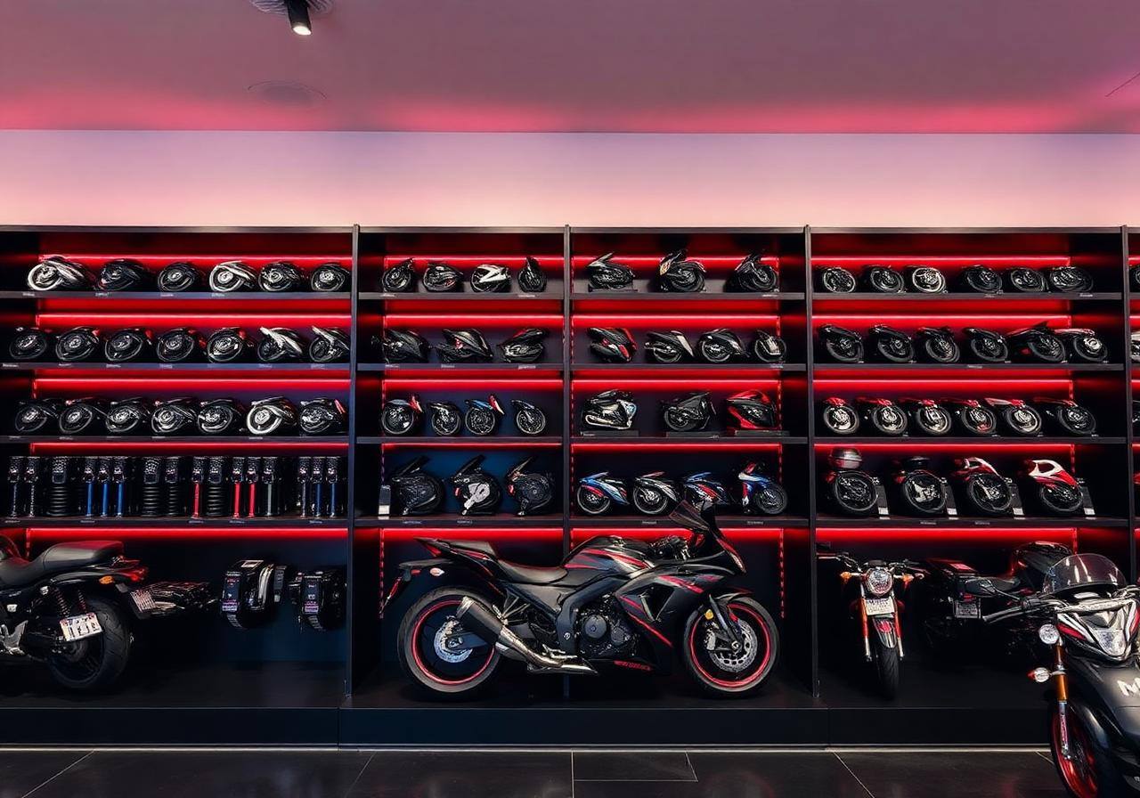 Genuine bike parts counter at WheelNation, Lucknow