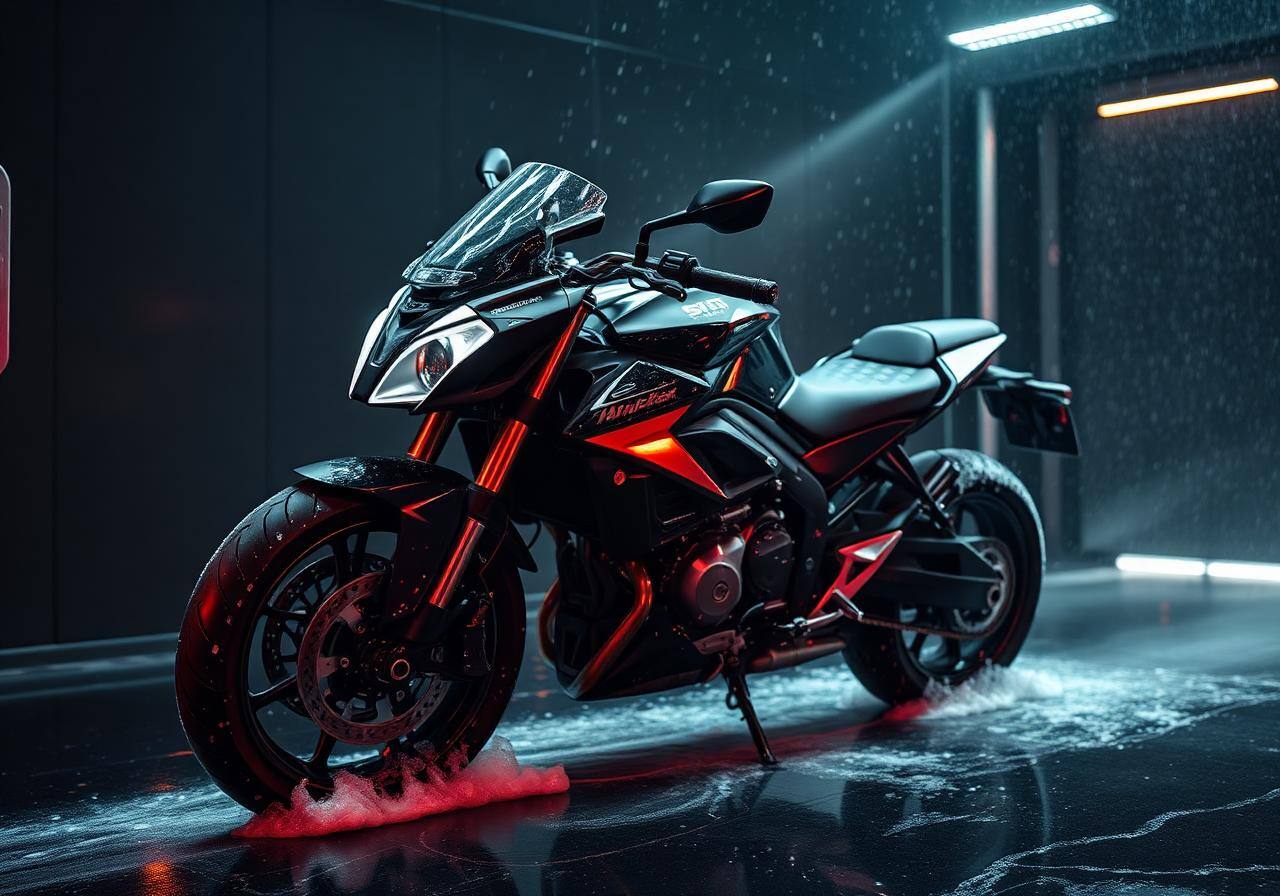 Premium bike wash and detailing bay in Vikas Nagar, Lucknow